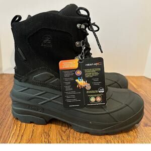Kamik Men’s Fargo Waterproof Snow Boots Black Size 10 Lace-Up Winter NWT